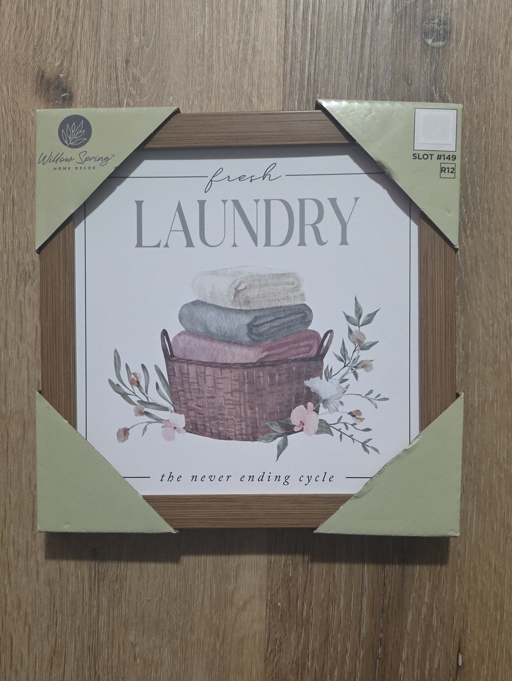 Willow Spring 'Fresh Laundry' Framed Wall Art - Neutral Tones